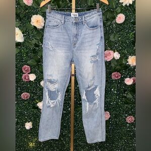 Distressed Light Blue Jeans